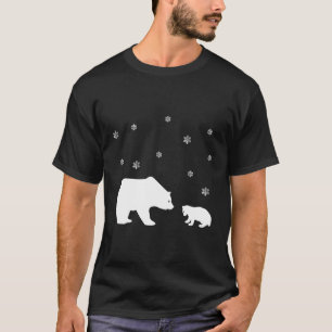Niedlicher Winter Polar Bär Langschläfer Weihnacht T-Shirt