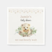 Niedlicher Winter-Polar-Bärengeschlecht - Neutrale Serviette (Vorderseite)