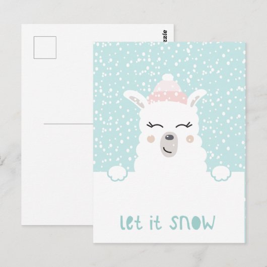 Niedlicher Winter Postkarte (Vorne/Hinten)