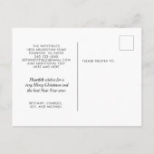 Niedlicher Winter Robin Rust Grauer Urlaub Announc Ankündigungspostkarte (Rückseite)