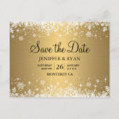 Niedlicher Winter Save the Date wedding Postkarte (Vorderseite)