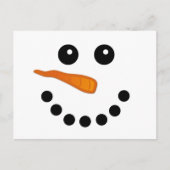 Niedlicher Winter Snowman Face Festivals Cartoon Postkarte (Vorderseite)