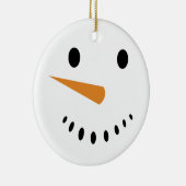 Niedlicher Winter Snowman Face Festivals Holiday Keramik Ornament (Rechts)