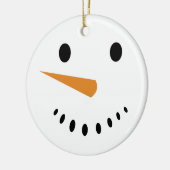 Niedlicher Winter Snowman Face Festivals Holiday Keramik Ornament (Links)