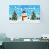 Niedlicher Winter Snowman Schneeweihnachtsbäume Banner (Messeveranstaltung)