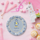 Niedlicher Winter Star Pinguin Kinderdusche Pappteller (Party)