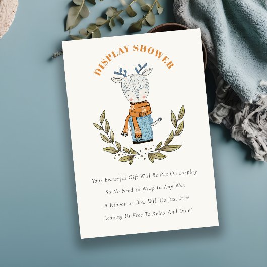 Niedlicher Winter Sweater Rentier Kinderdusche Begleitkarte