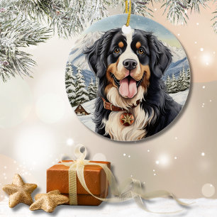 Niedlicher Winter Weihnachten Berner Berg Keramik Ornament