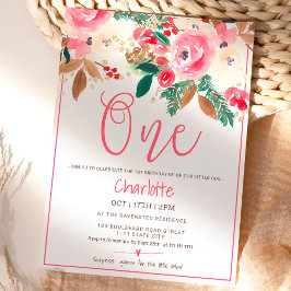 Niedlicher Winter Weihnachten Florenz Wasserfarbe Einladung