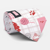 Niedlicher Winter Weihnachts-Katzenmuster Krawatte (Gerollt)