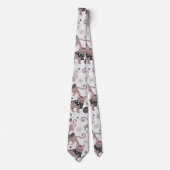 Niedlicher Winter Weihnachts-Katzenmuster Krawatte (Vorderseite)