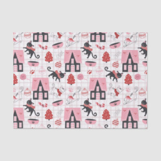 Niedlicher Winter Weihnachts-Katzenmuster Seidenpapier