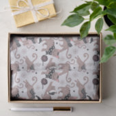 Niedlicher Winter Weihnachts-Katzenmuster Seidenpapier (Geschenk)