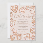 Niedlicher Winter Weihnachts kleine Kekse Babydusc Einladung (Vorderseite)