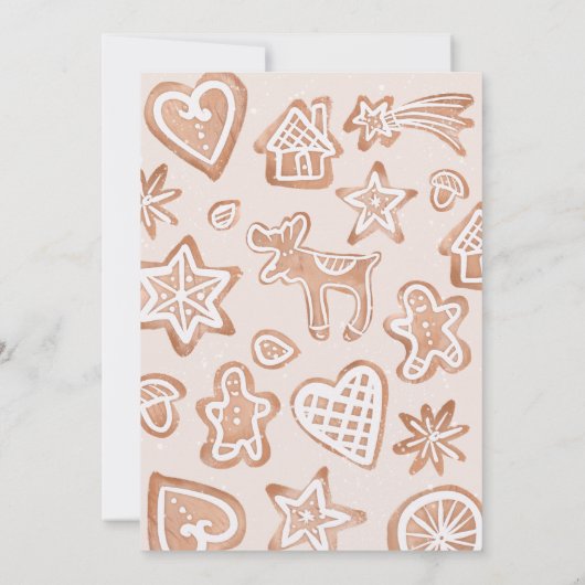 Niedlicher Winter Weihnachts kleine Kekse Babydusc Einladung (Rückseite)