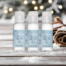 Niedlicher Winterbär Blue Baby Dusche