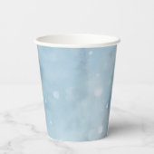 Niedlicher Winterbär Blue Baby Dusche Pappbecher (Rückseite)