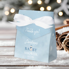 Niedlicher Winterbär Blue Baby Dusche Vielen Dank Geschenkschachtel