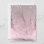 Niedlicher Winterbär Pink Babydusche Dankeskarte (Rückseite)