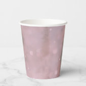 Niedlicher Winterbär Pink Babydusche Pappbecher (Rückseite)