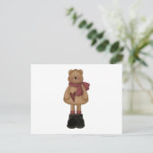 niedlicher Winterbär Postkarte (Stehend Vorderseite)