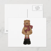 niedlicher Winterbär Postkarte (Vorne/Hinten)