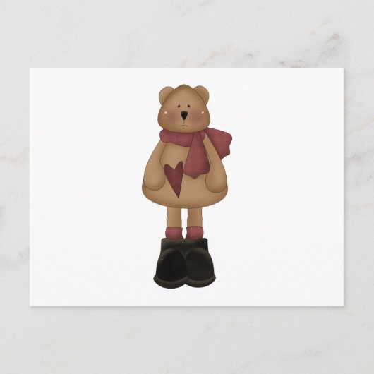 niedlicher Winterbär Postkarte (Vorderseite)