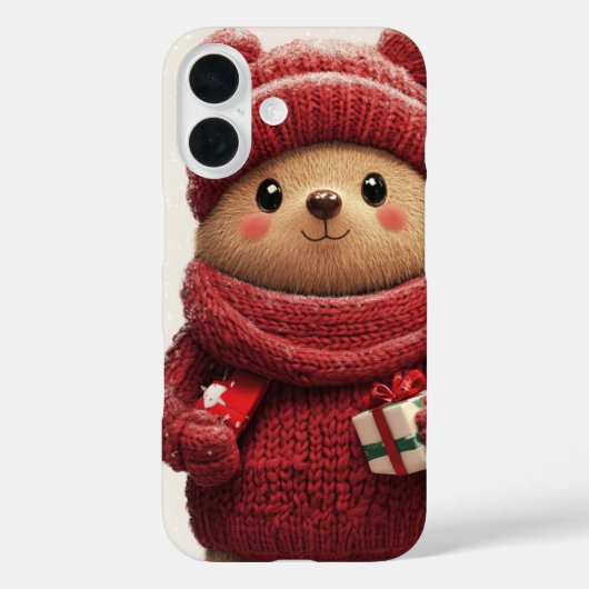 Niedlicher Winterbär Weihnachten Case-Mate iPhone Hülle (Rückseite)