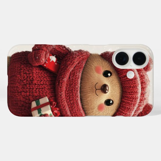 Niedlicher Winterbär Weihnachten Case-Mate iPhone Hülle (Rückseite (Horizontal))