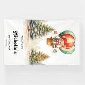 Niedlicher Winterbärenwald Tiere Kinderdusche Banner (Horizontal)