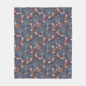 Niedlicher Winterfuchs Fleecedecke (Vorderseite)