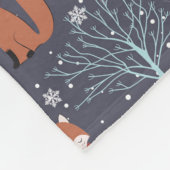 Niedlicher Winterfuchs Fleecedecke (Ecke)