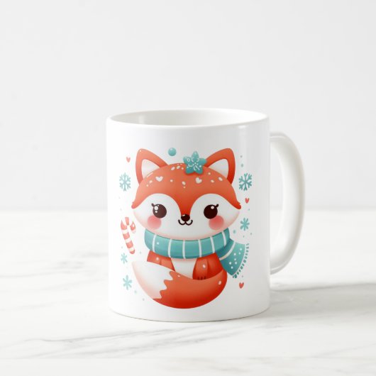 Niedlicher Winterfuchs Kaffeetasse (VorderseiteRechts)