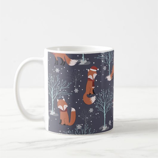 Niedlicher Winterfuchs Kaffeetasse (Links)