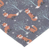 Niedlicher Winterfuchs Kurzer Tischläufer (Ecke)