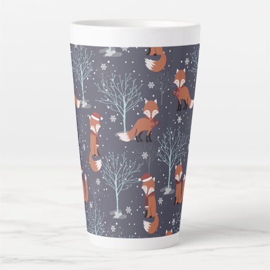 Niedlicher Winterfuchs Milchtasse (Vorderseite)