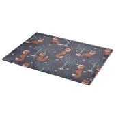 Niedlicher Winterfuchs Schneidebrett (Ecke)