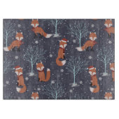 Niedlicher Winterfuchs Schneidebrett (Vorderseite)