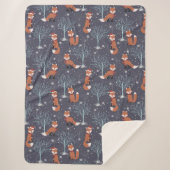 Niedlicher Winterfuchs Sherpadecke (Vorderseite)