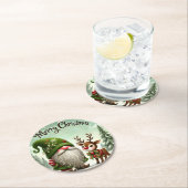 Niedlicher Wintergnottwein Runder Pappuntersetzer (Vor Ort)