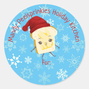 Niedlicher Winterhut aus der Küche Runder Aufkleber