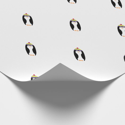 NIEDLICHER WINTERPENGUIN GESCHENKPAPIER (Ecke)