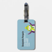 Niedlicher WinterPenguin personalisiert Gepäckanhänger (Rückseite vertikal)