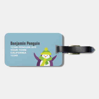 Niedlicher WinterPenguin personalisiert Gepäckanhänger