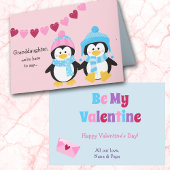 Niedlicher Winterpenguins-EnkelinValentine Feiertagskarte