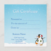 Niedlicher Winterpinguin (Rückseite)