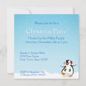 Niedlicher Winterpinguin Einladung (Rückseite)