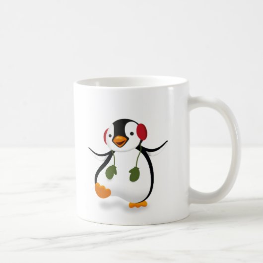 Niedlicher Winterpinguin Kaffeetasse (Rechts)