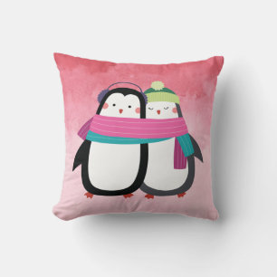Niedlicher Winterpinguin Kissen