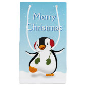 Niedlicher Winterpinguin Kleine Geschenktasche Geschenktüte (Vorderseite)